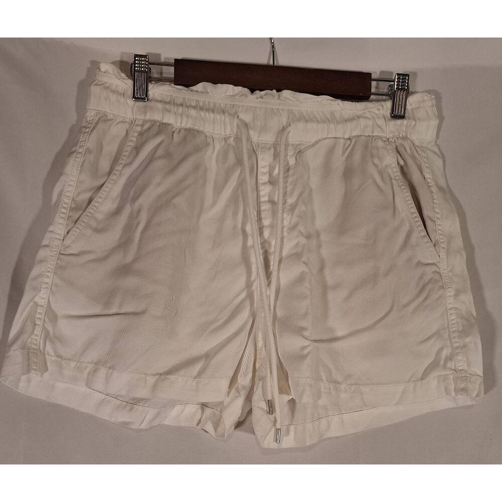 Loft‎ Womens White Drawstring Elastic Waist Shorts Size Medium